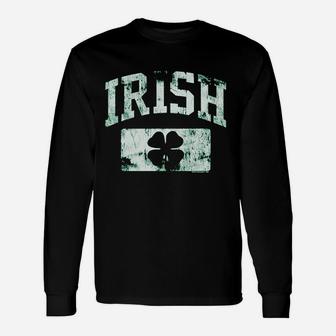 Irish Athletic Vintage Distressed Irish St Patricks Day Long Sleeve T-Shirt - Thegiftio UK