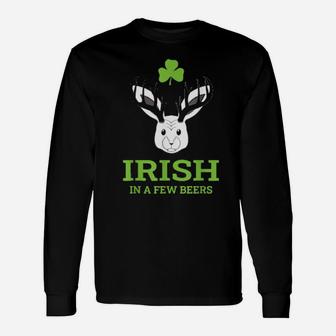 Irish In A Few Beers Bavarian Wolpertinger Beer Pub Outfit Long Sleeve T-Shirt - Monsterry