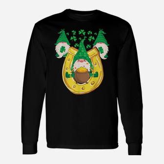 Irish Gnome Green Shamrock Leprechaun Lucky St Patricks Day Unisex Long Sleeve | Crazezy DE