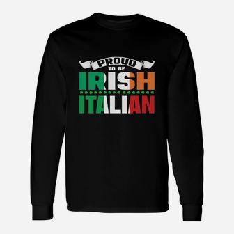 Irish Italian Italian St Patricks Day Shirt Long Sleeve T-Shirt - Thegiftio UK