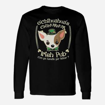 Irish Leprechaun Chihuahua For St Patricks Day Long Sleeve T-Shirt - Monsterry UK