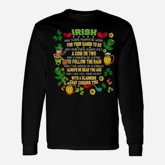 Irish Leprechaun Quote Statement Beer Shenanigan Long Sleeve T-Shirt - Monsterry