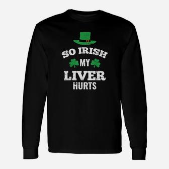 Irish Shamrock Clover Drinking St Patrick Day Long Sleeve T-Shirt - Monsterry UK