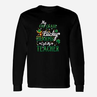 Irish Teacher St Patricks Day 4Th Grade Teacher Long Sleeve T-Shirt - Monsterry