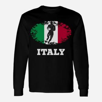 Italy Flag Rugby Team Unisex Long Sleeve | Crazezy