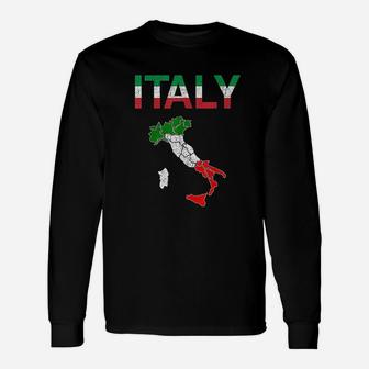 Italy Flag Vintage Italian Unisex Long Sleeve | Crazezy