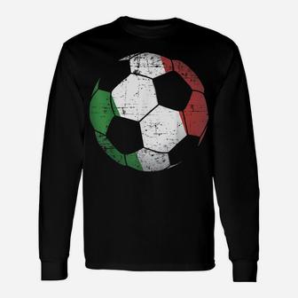 Italy Soccer Ball Flag Jersey Shirt - Italian Football Gift Unisex Long Sleeve | Crazezy