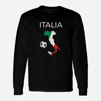 Italy Soccer Italian Italia Forza Azzurri Unisex Long Sleeve | Crazezy