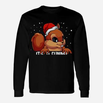 It's A Funny Squeaky Sound Christmas Squirrel Gift Idea Unisex Long Sleeve | Crazezy