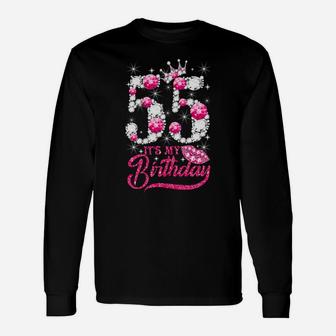It's My 55Th Birthday Queen 55 Years Old Shoes Crown Diamond Unisex Long Sleeve | Crazezy AU