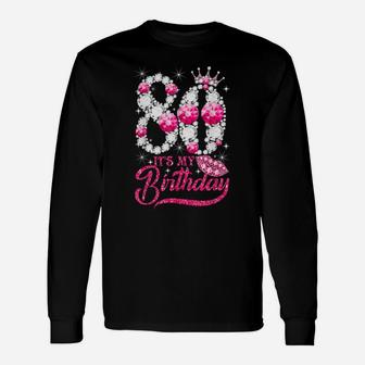 It's My 80Th Birthday Queen 80 Years Old Shoes Crown Diamond Unisex Long Sleeve | Crazezy AU
