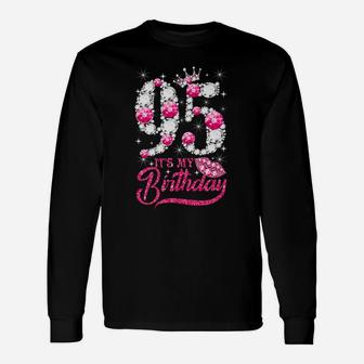 It's My 95Th Birthday Queen 95 Years Old Shoes Crown Diamond Unisex Long Sleeve | Crazezy