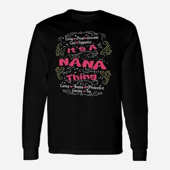 Its A Nana Thing Baseball Baseball Nana Long Sleeve T-Shirt - Thegiftio UK