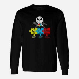 Jack Skeleton Autism Long Sleeve T-Shirt - Monsterry DE