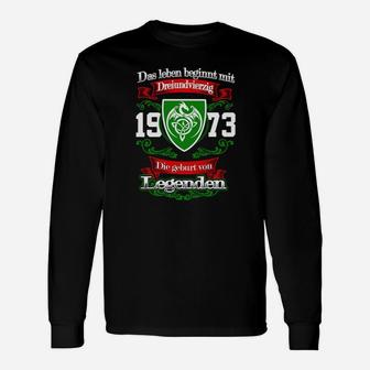 Jahrgang 1973 Langarmshirts, Leben Beginnt mit 30 Spruch - Seseable