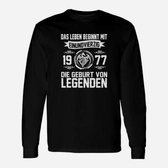 Jahrgang 1977 Legenden Geburt Langarmshirts, Personalisierbares Tee - Seseable