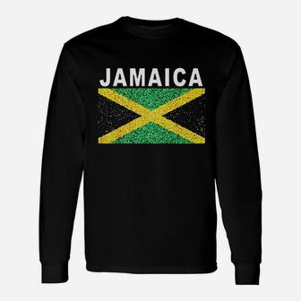 Jamaica Flag Artistic Jamaican National Pride Unisex Long Sleeve | Crazezy