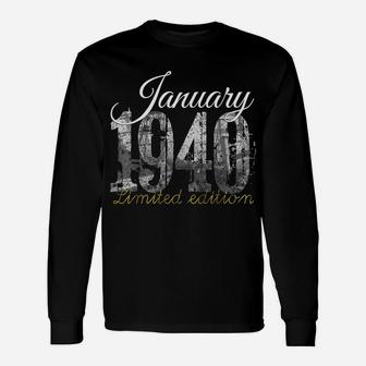 January 1940 Tee - 80 Year Old Shirt 1940 80Th Birthday Gift Unisex Long Sleeve | Crazezy