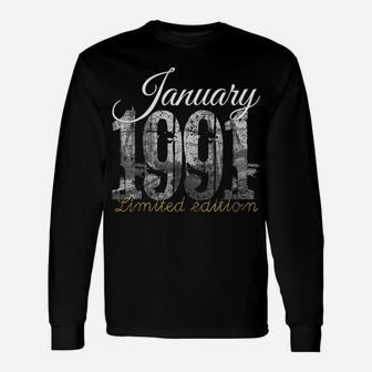 January 1991 Tee - 30 Year Old Shirt 1990 30Th Birthday Gift Unisex Long Sleeve | Crazezy CA