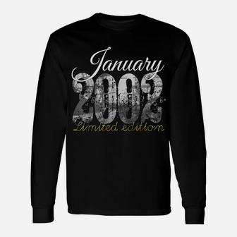 January 2002 Tee - 18 Year Old Shirt 2002 18Th Birthday Gift Unisex Long Sleeve | Crazezy CA
