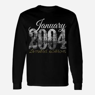January 2004 Tee - 16 Year Old Shirt 2004 16Th Birthday Gift Unisex Long Sleeve | Crazezy UK