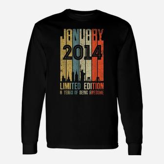 January 2014 T Shirt 6 Year Old Shirt 2014 Birthday Gift Unisex Long Sleeve | Crazezy UK