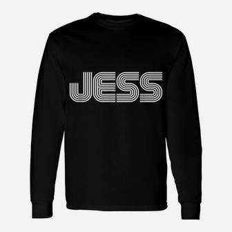 Jess Name Retro 60S 70S 80S Vintage Family Funny Unisex Long Sleeve | Crazezy