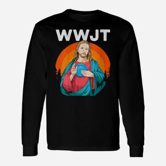 What Would Jesus Throw Disc Golf Jesus Humerus Golfer Long Sleeve T-Shirt - Monsterry CA