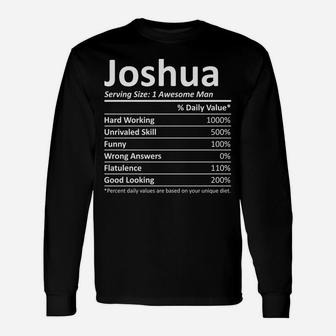 Joshua Nutrition Funny Birthday Personalized Name Gift Idea Unisex Long Sleeve | Crazezy AU