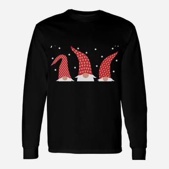 Just Hangin With My Gnomies Merry Christmas Cute Holiday Sweatshirt Unisex Long Sleeve | Crazezy DE