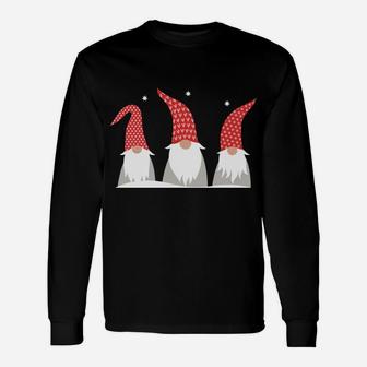 Just Hangin With My Gnomies Merry Christmas Cute Holiday Unisex Long Sleeve | Crazezy DE