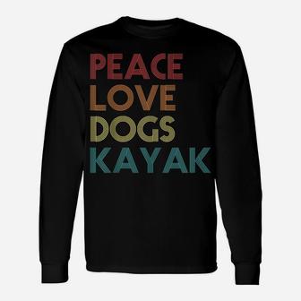 Kayaker Kayaking Apparel Kayak And Dog Lovers Vintage Retro Unisex Long Sleeve | Crazezy AU