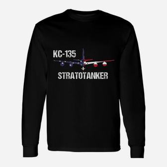 Kc135 Stratotanker Air Force Pilot American Flag Unisex Long Sleeve | Crazezy