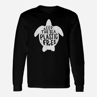 Keep The Sea Plastic Free Turtle Unisex Long Sleeve | Crazezy AU