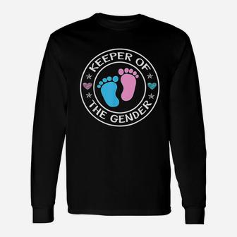 Keeper Of Gender Reveal Party Idea Baby Announcement Unisex Long Sleeve | Crazezy CA