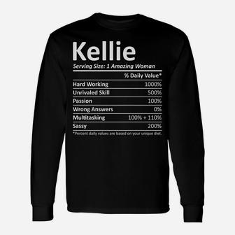 Kellie Nutrition Personalized Name Funny Christmas Gift Idea Unisex Long Sleeve | Crazezy