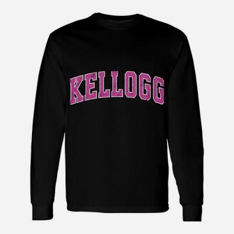 Kellogg Idaho Id Vintage Sports Design Pink Design Unisex Long Sleeve | Crazezy