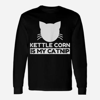 Kettle Corn Lover Funny Cute Cat Gifts Unisex Long Sleeve | Crazezy CA