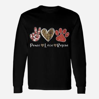 Ki Peace Love Rescue Dog Cat Lover Costume Pet Owners Zip Hoodie Unisex Long Sleeve | Crazezy