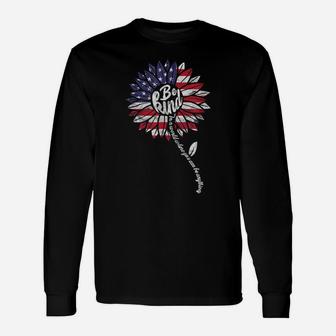 Kindness Sunflower Usa Flag 4Th Of July Patriotic Flower Unisex Long Sleeve | Crazezy