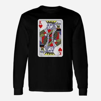 King Of Hearts Playing Cards Unisex Long Sleeve | Crazezy