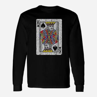 King Of Spades Card Unisex Long Sleeve | Crazezy DE