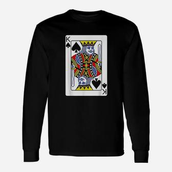 King Of Spades Playing Card Unisex Long Sleeve | Crazezy
