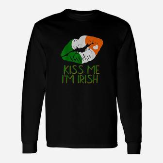 Kiss Me I Am Irish Long Sleeve T-Shirt - Monsterry