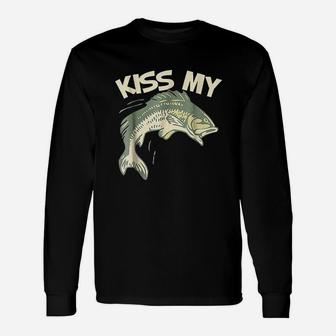 Kiss My Fishing Unisex Long Sleeve | Crazezy DE