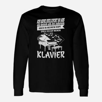 Klavier-Liebhaber Langarmshirts, Motiv und Spruch für Musikfans - Seseable