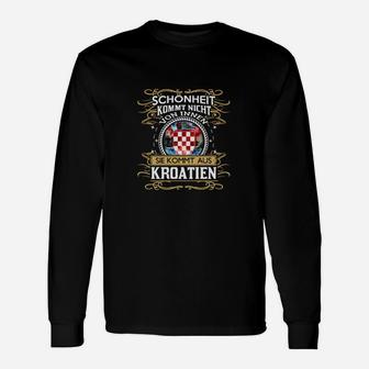 Kroatien Stolz Langarmshirts, Schönheit aus Kroatien Motiv - Seseable