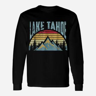 Lake Tahoe Tee - Hiking Skiing Camping Mountains Retro Shirt Unisex Long Sleeve | Crazezy CA
