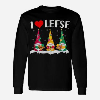Lefse Making Rolling Love Gnome Christmas Gift Unisex Long Sleeve | Crazezy DE
