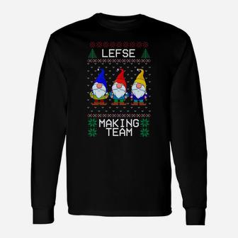 Lefse Making Team, Nordic Christmas Tomte Gnome Xmas Women Sweatshirt Unisex Long Sleeve | Crazezy CA